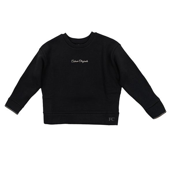 Colmar Chest embroidery black sweatshirt