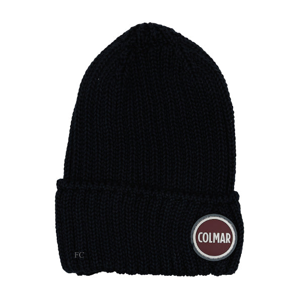 Colmar Stitch ribbed navy beanie