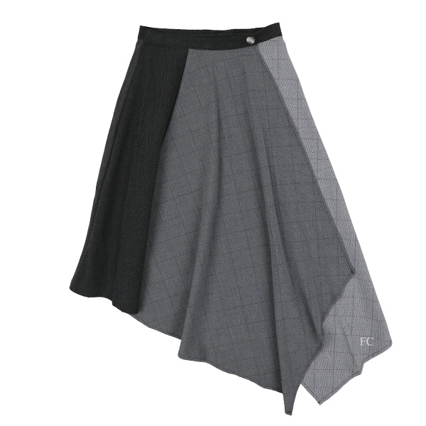 Soir Claudia grey wrap midi skirt - Flying Colors