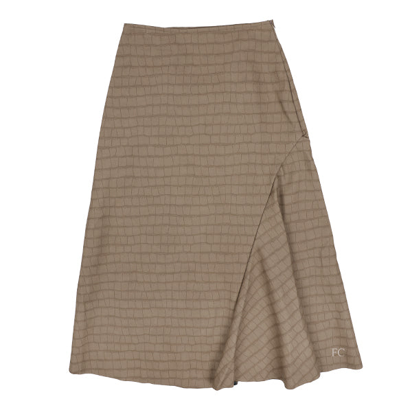 Soir Sloan cocoa midi skirt