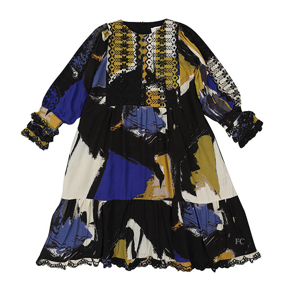 Porter Violet amber lace detail dress