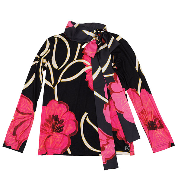 Christina Rohde Bow tie floral top