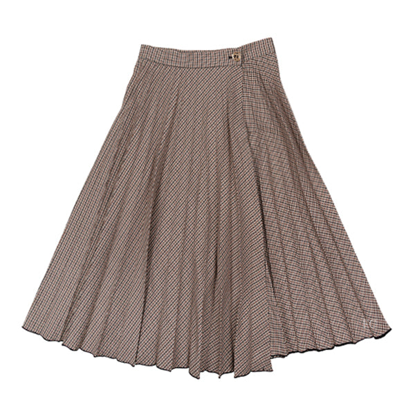 Twinset Pleated Camel Long Skirt