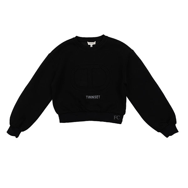 Twinset Embossed black sweatshirt