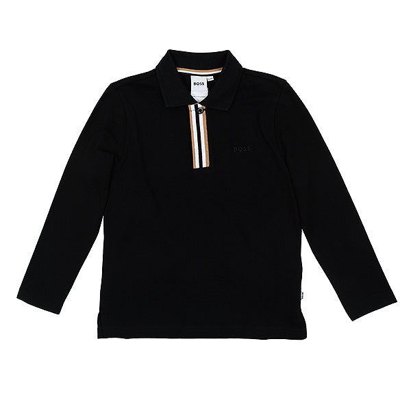 Boss Long sleeve black polo