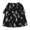 Black Floral Pleat Skirt by Christina Rohde