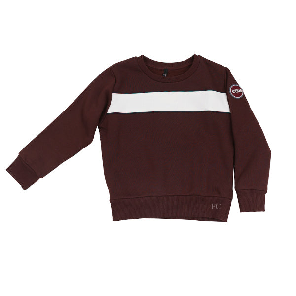 Colmar Stripe chest brick sweatshirt - Flying Colors