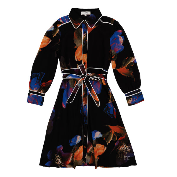 Porter Vibrant colored floral print dress