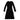 Porter Belted pleated black dress