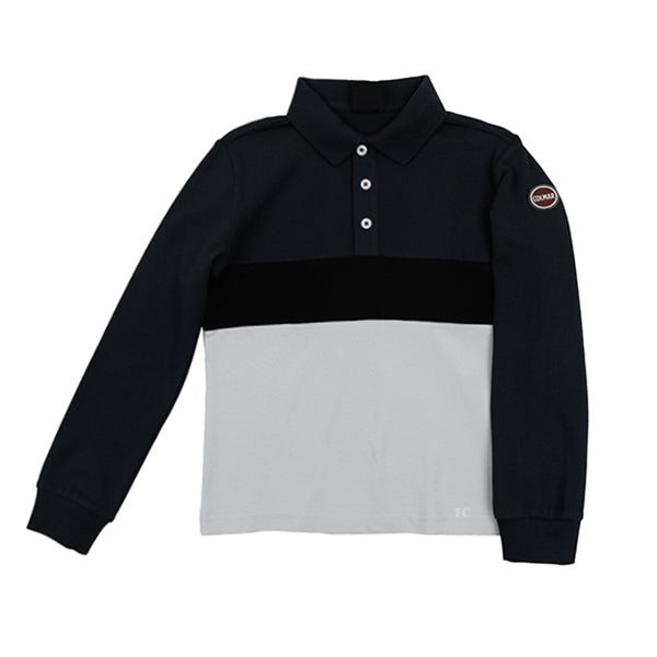 Colmar Contrast collar navy polo
