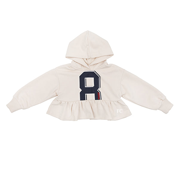 8 print peplum hoodie by Please