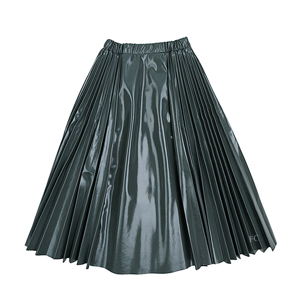 Olivia Rohde Green leather skirt