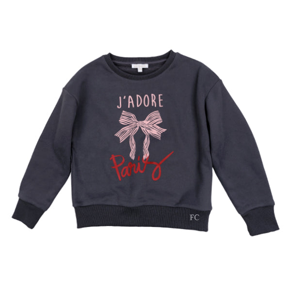 Lili Gaufrette L'adore paris grey sweatshirt