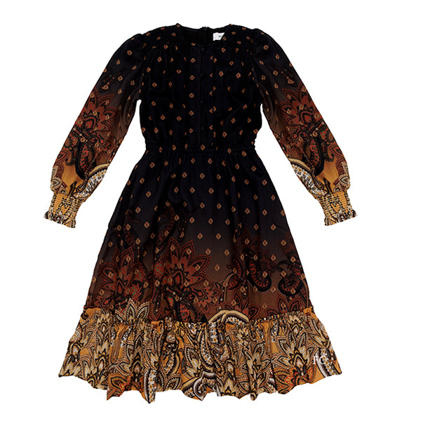 Porter Ombre paisley print dress