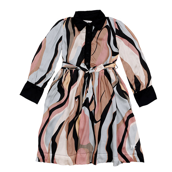 Porter Pastel swirl design dress