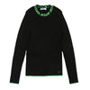 Black/neon green turtleneck sweater by MSGM