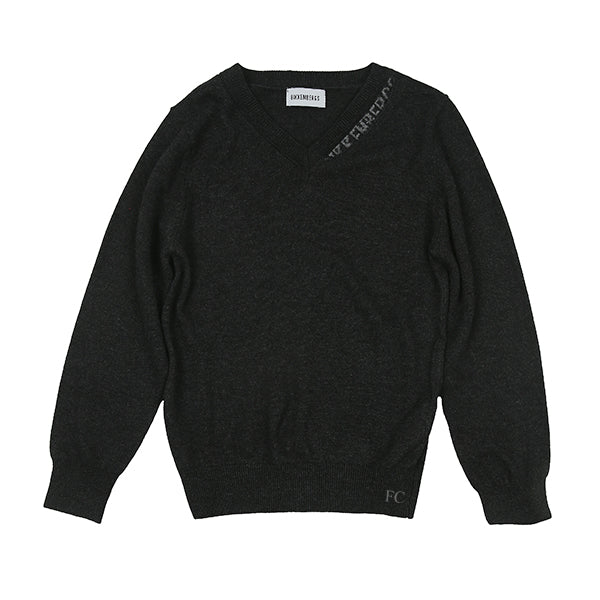 Black v-neck sweater by Bikkembergs