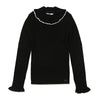 Ruffle black turtleneck sweater by MSGM