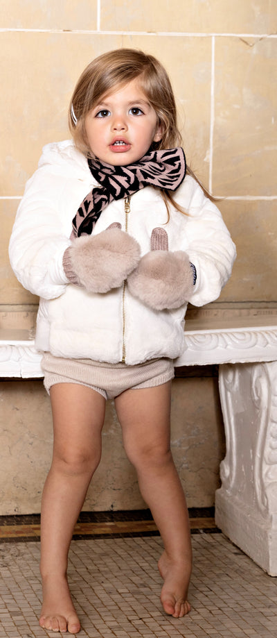 Reversible fur white coat by Manteau Jr.