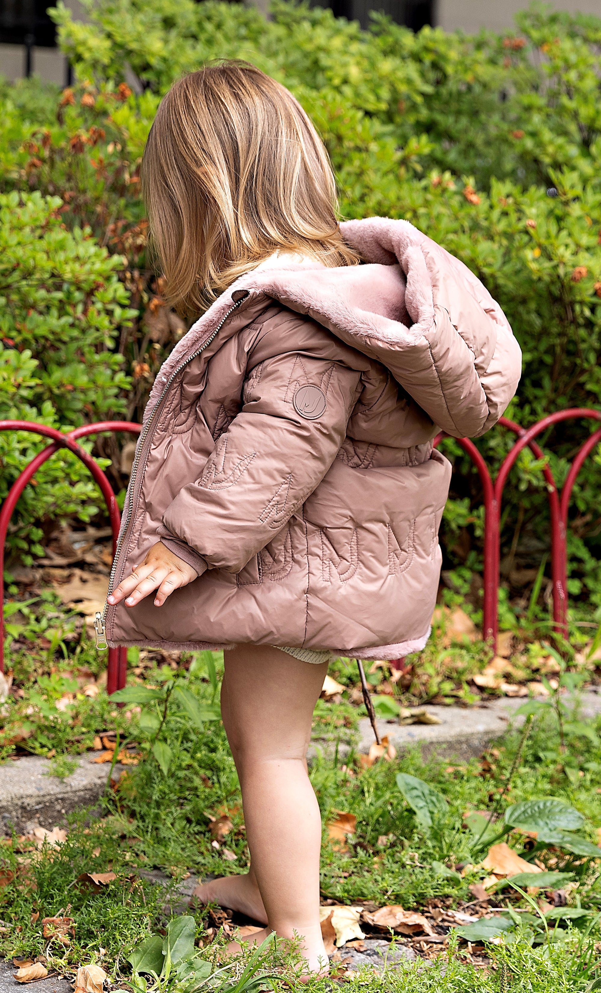 Baby Girl Reversible Puffer Jacket - Outerwear