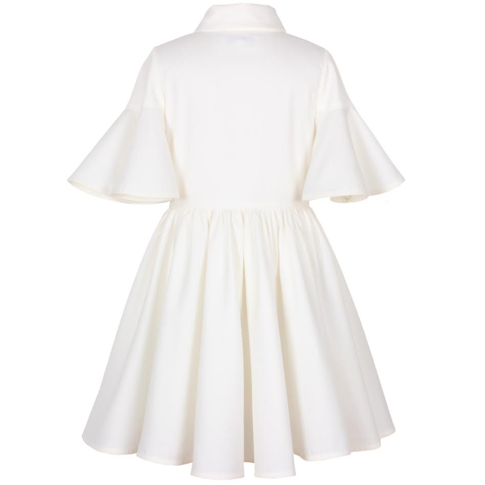better sister white dress Jessie And James Flower Embroidery Little Sister Dress 6 / Cream