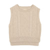 Cable natural vest by Lil Leggs