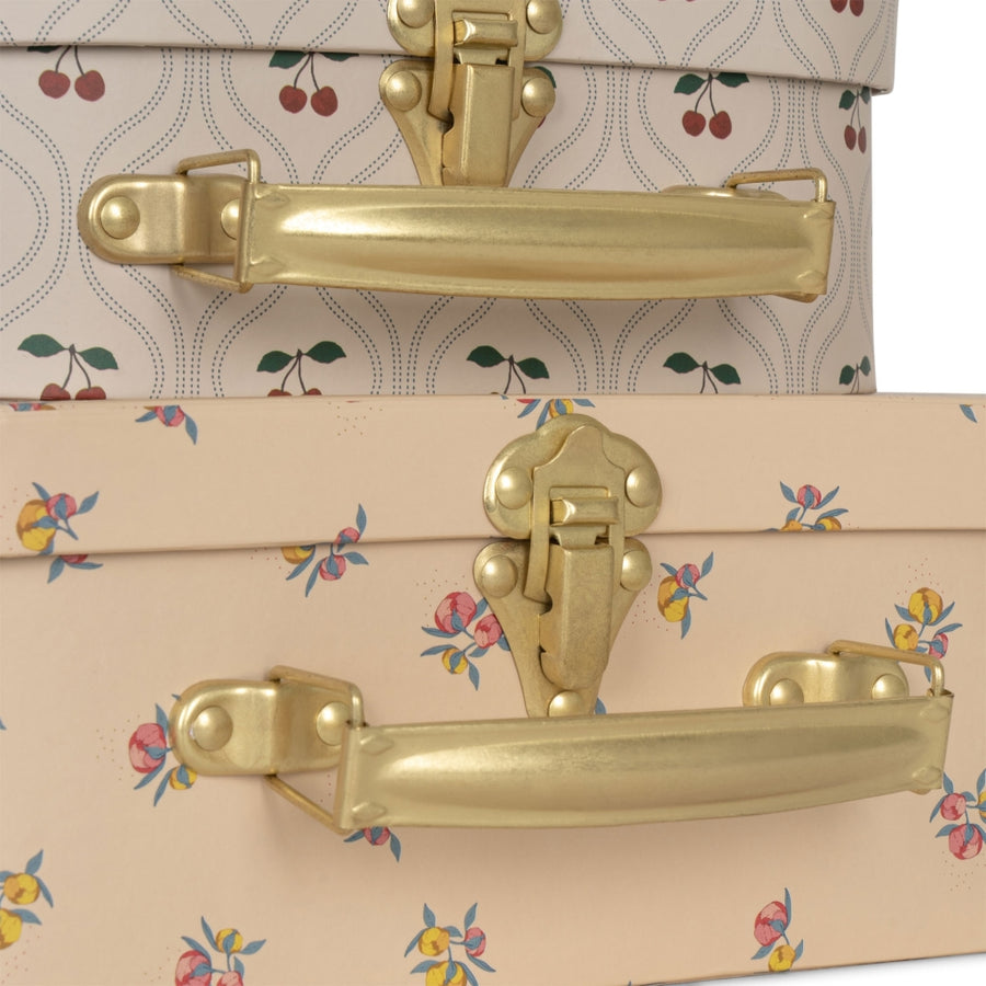 Cherry/floral suitcase by Konges Slojd