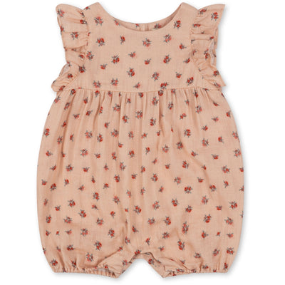 Peonia pink frill romper by Konges Slojd