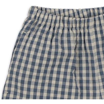 Captain blue check shorts by Konges Slojd