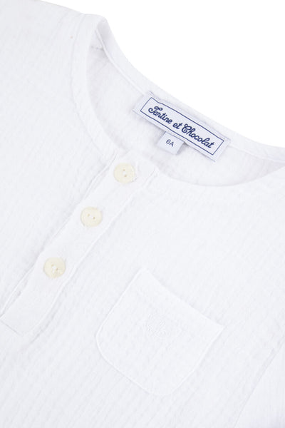 White textured shirt by Tartine Et Chocolat