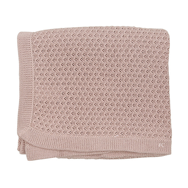 Pink knitted blanket by Chant De Joie