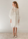 Lace applique tulle baydoll dress by Petite Amalie