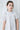 Printed eyelet light blue square neck dress by Noma