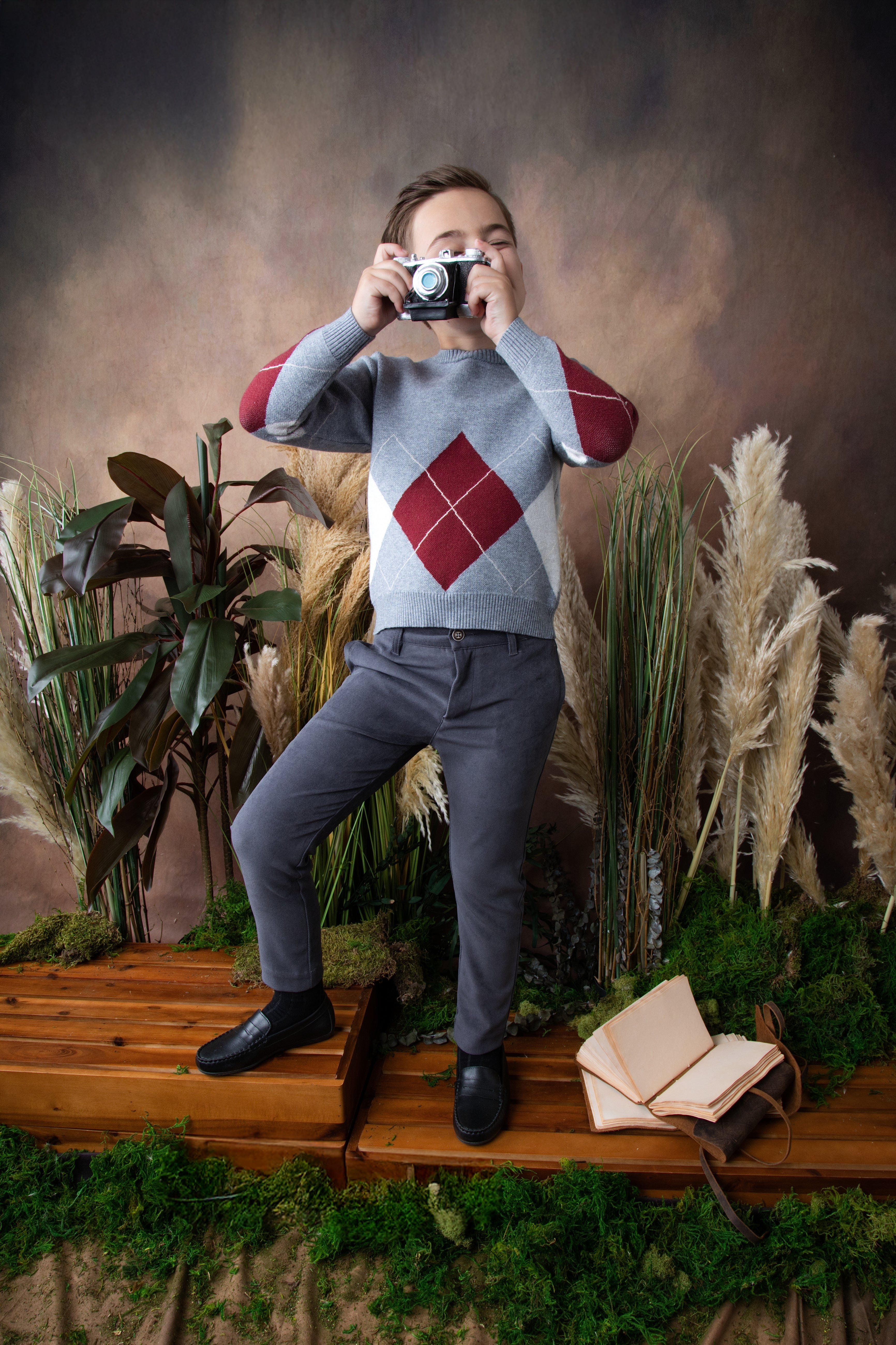 Belati Charcoal solid pants