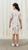 Scallop spring print voile dress by Petite Amalie