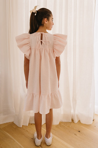 Matalasse frill sleeve dress by Petite Amalie