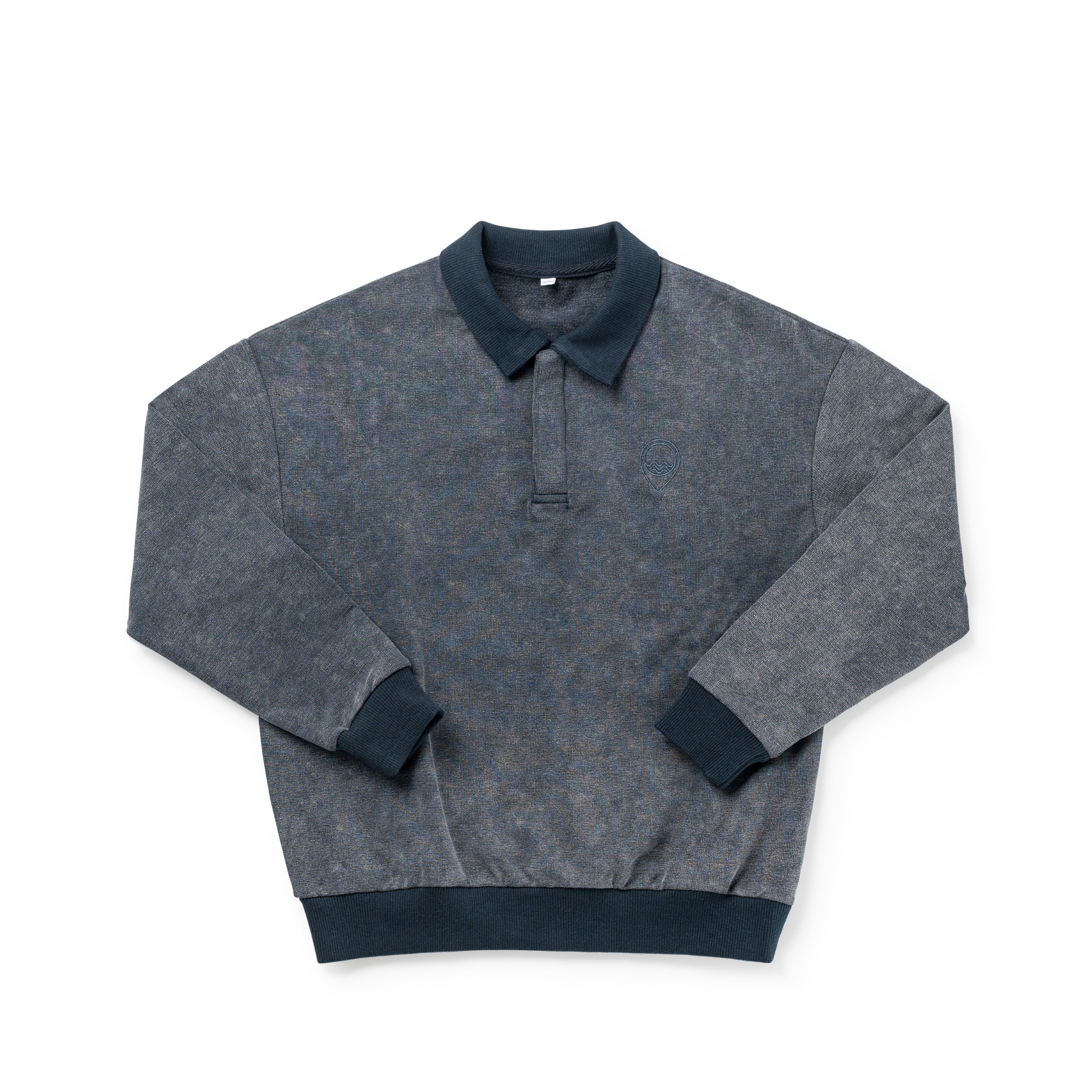 Birnham on the Sea Polo navy sweatshirt