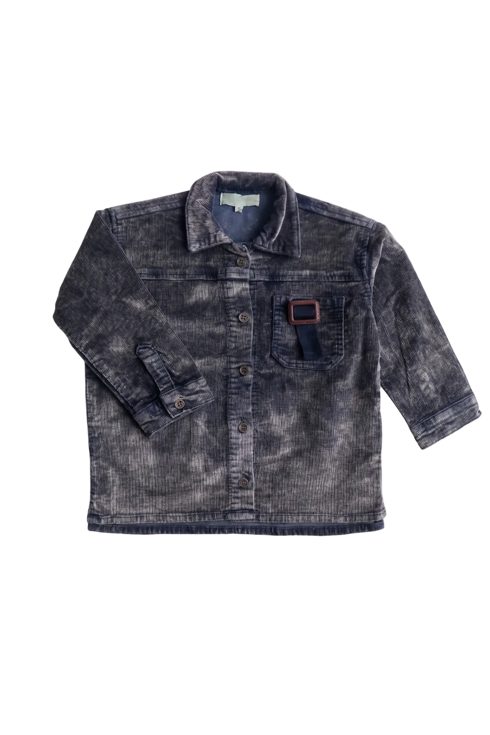 Birnham on the Sea Corduroy buckle blue shirt