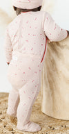 Cluster flower pink footie by Ely's & Co