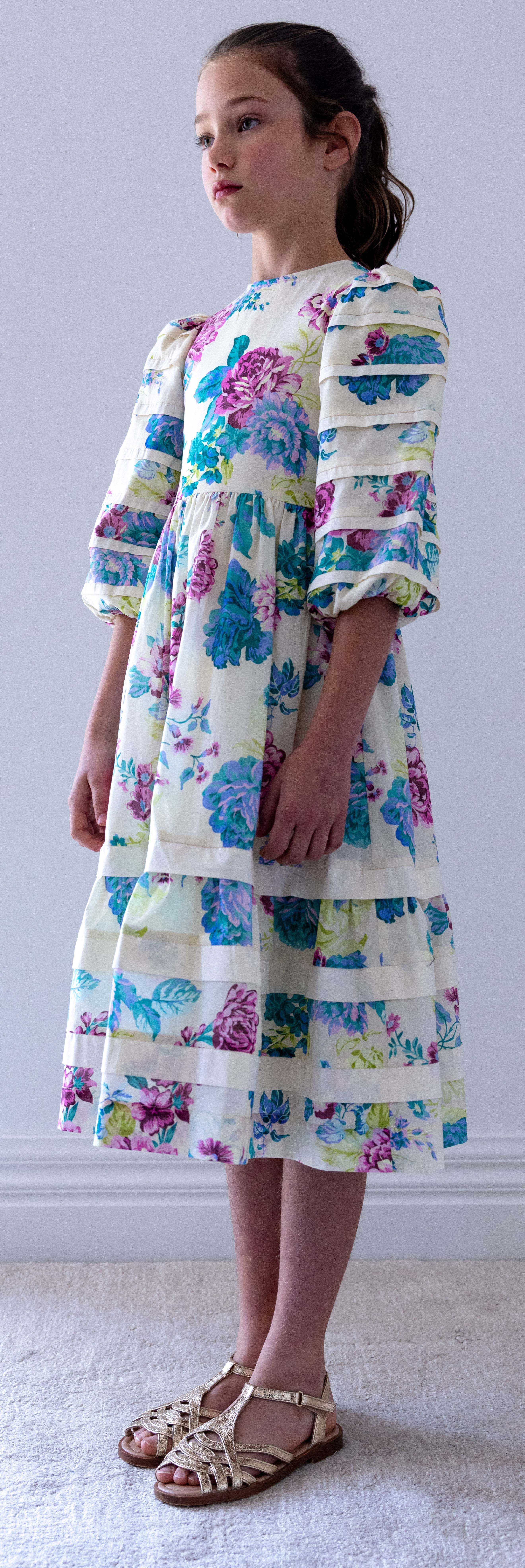 Petite Amalie Shirred embroidered dress Flying Colors Petite Amalie Shirred embroidered dress Flying Colors