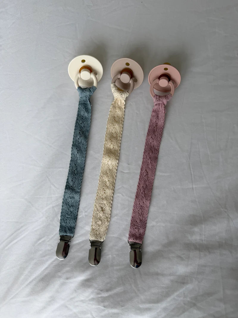 Little Threads Crochet Ribbon Pacifier Clip