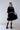 Petite Amalie Ribbon lace trim elbow sleeve velvet dress