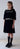 Petite Amalie Ribbon lace trim elbow sleeve velvet dress