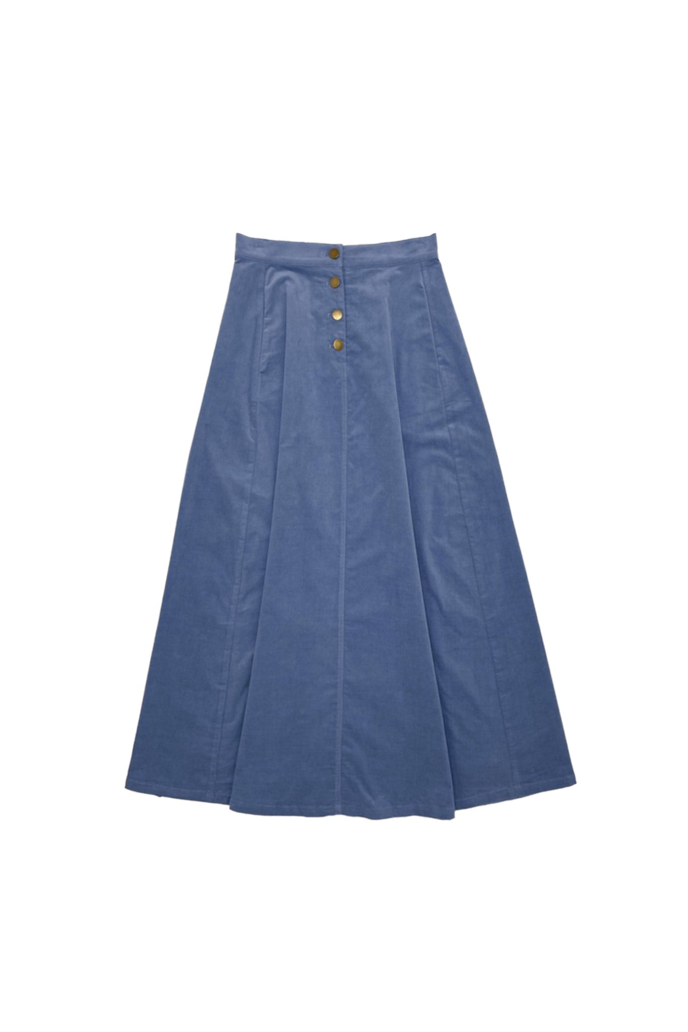 Zaikamoya Selena blue corduroy skirt