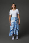 Marble wash layered skirt by Zaikamoya