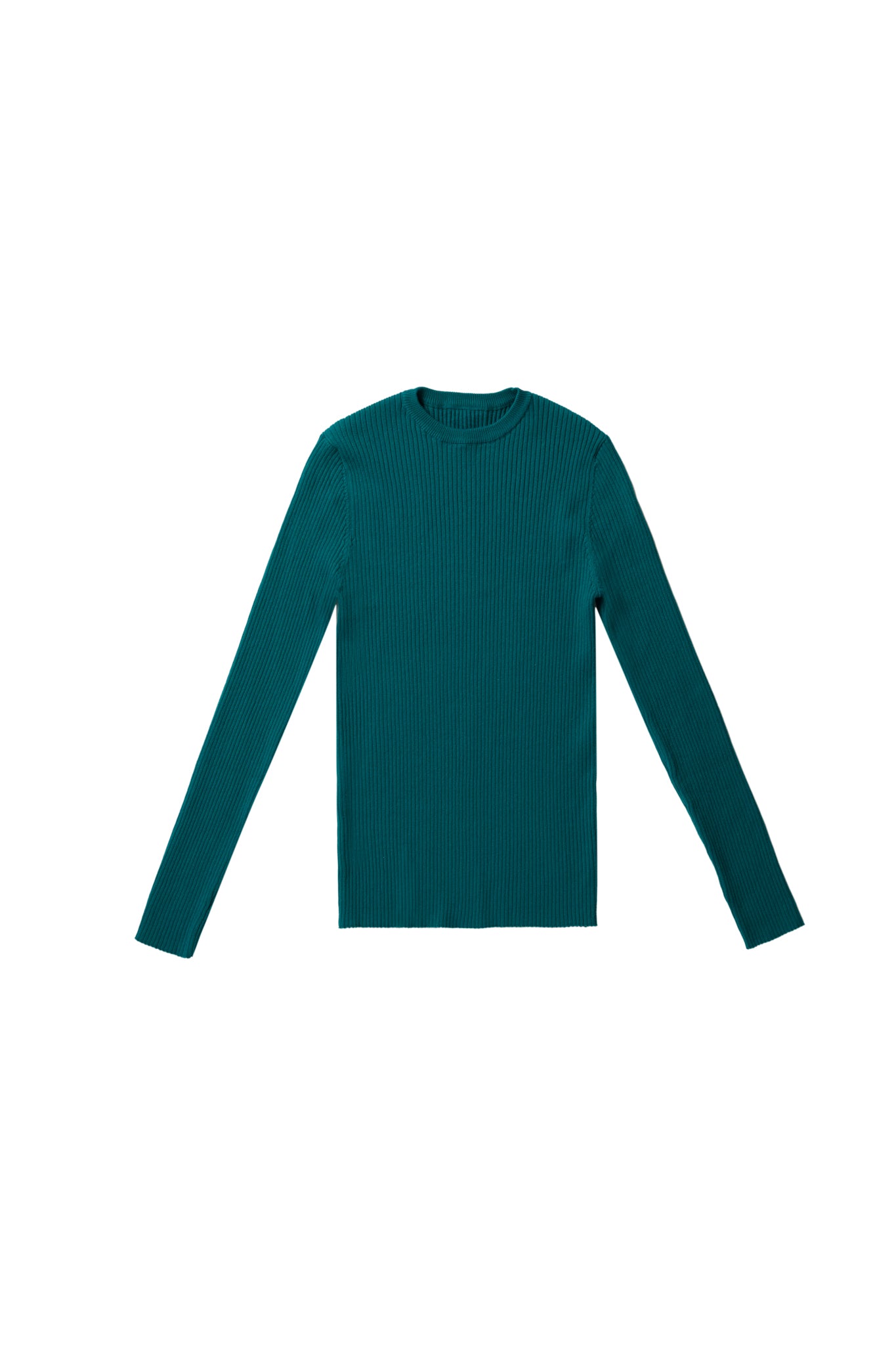 Green small ribbed sweater by Zaikamoya