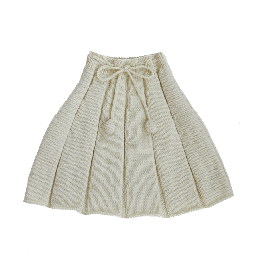 Knitted ivory skirt by Kalinka