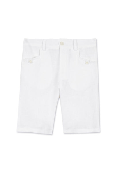 White linen shorts by Tartine Et Chocolat