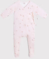 Wrap pink floral footie by Oubon