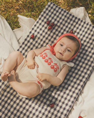 Cherries knit shorts tank set by Tocoto Vintage